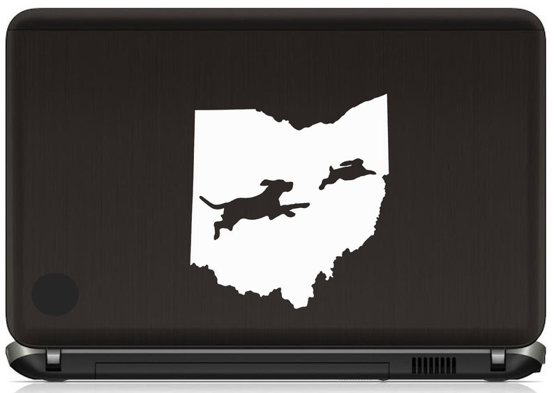 Ohio Beagle Dog Chasing Rabbit Decal Sticker for Car Window BG - Etsy