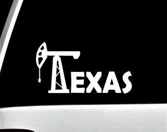 Texas Oil Decal Sticker for Car Window | Texas Oilfield Decal for Car Window | Pumpjack Decal Sticker | BG340