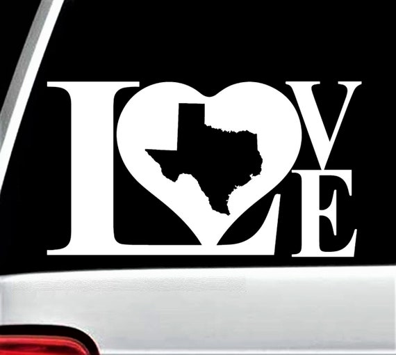 With Love Texas Decal With Love Texas Decal