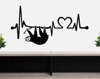 Vinyl Decal Elephant Heartbeat Life Design In Black, White Or Gray - Foto 10