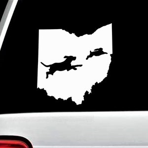 Ohio Beagle Dog Chasing Rabbit Decal Sticker for Car Window BG 767 - Etsy
