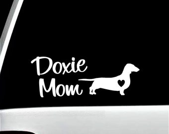 Dachshund Doxie Mom Decal Sticker for Car Window | BG 376