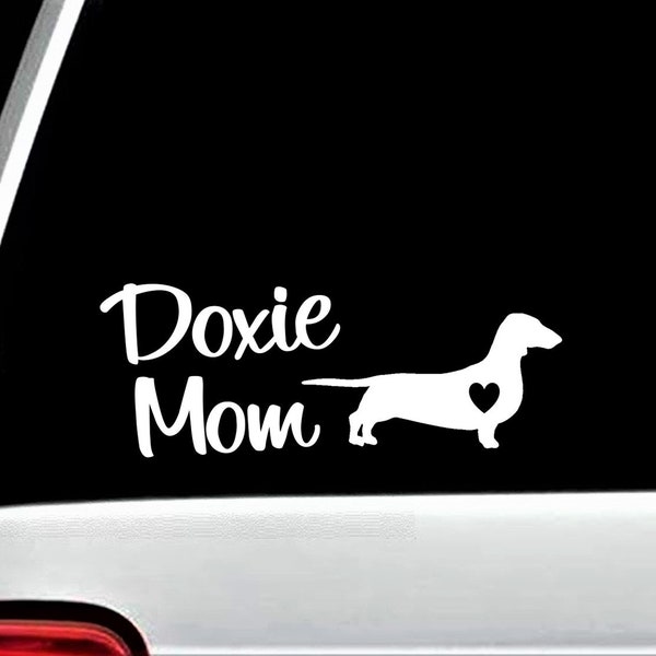 Dachshund Doxie Mom Decal Sticker for Car Window | BG 376