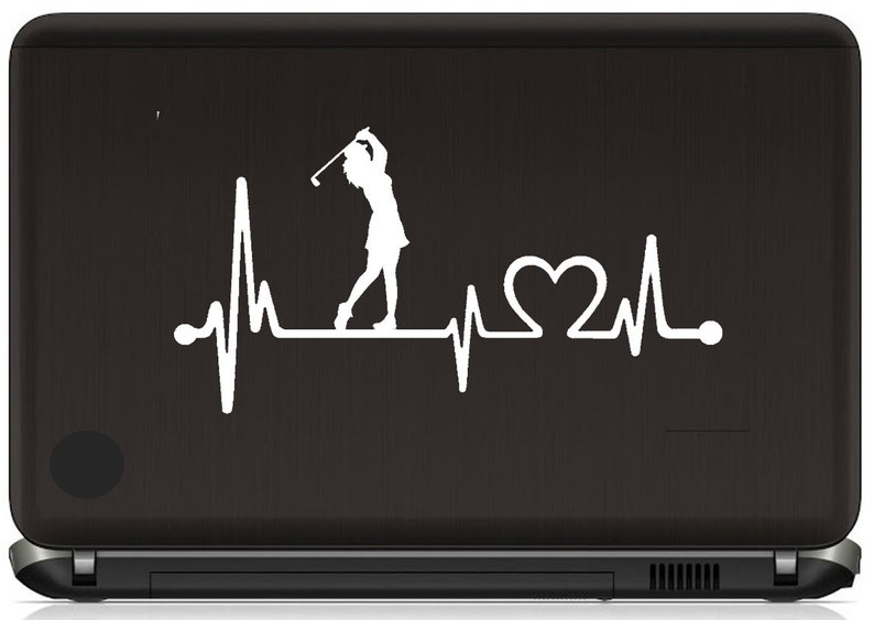 Golf Cart Decal Ladies Golf Decal for Car Window Heartbeat Etsy