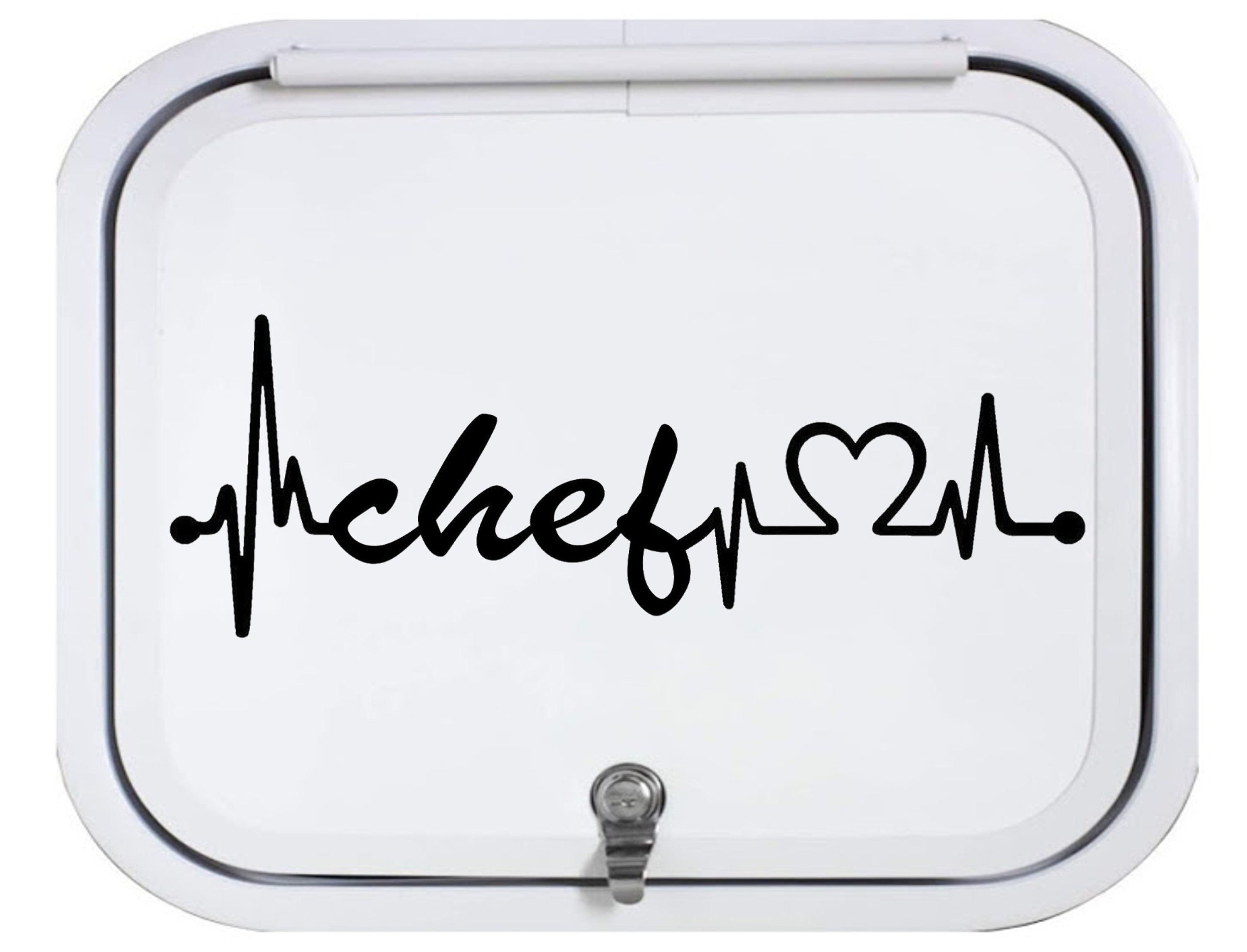Chef Heartbeat Lifeline Decal Sticker | Gift for Sous Chef | for Car ...