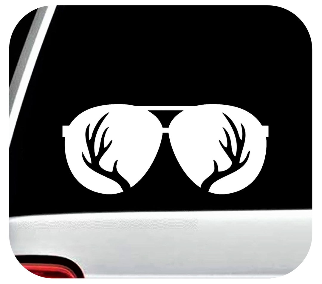 Sunglasses Deer Antlers Rack Hunting Vinyl Decal Sticker C1157 Etsy