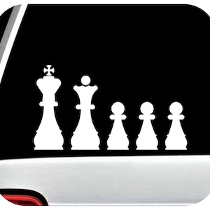 Chess Family Decal Sticker for Car Truck SUV Van Window Mirror Board Game Art
