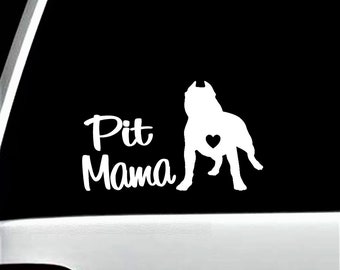 Pitbull Mom Bumper Sticker 5" - Waterproof Vinyl Decal For Car Laptop Window