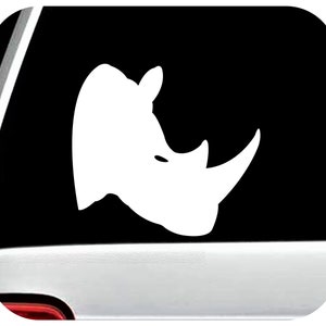 Rhinoceros Decal for Car | Rhino Sticker | Rhino Vinyl Sticker | Rhinoceros Decal | Rhino Decal | Laptop Decal | Safari Decoration