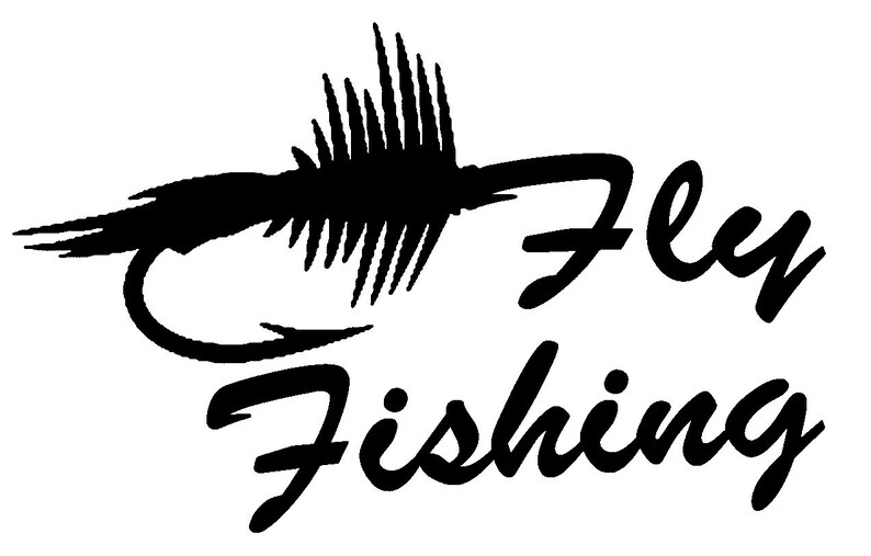 Fly Fishing Decal Sticker F1091 for Car Truck SUV Van