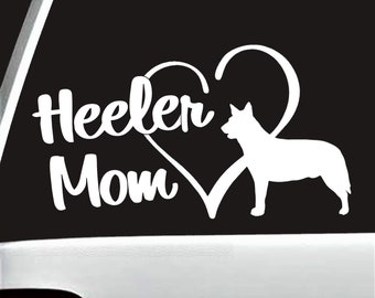 Blue Heeler Mom Decal | Heeler Sticker for Car Window | Australian Cattle Dog | BG 792