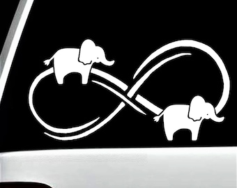 Elephant Infinity Decal Sticker | Elephant Gifts | Elephant Decor | Elephant Decal for Nursery | D1111