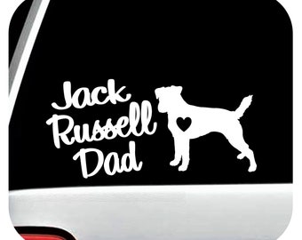 Jack Russell Dad Decal: Weatherproof Car Sticker