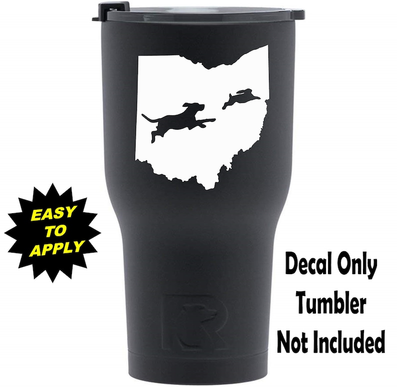 Ohio Beagle Dog Chasing Rabbit Decal Sticker for Car Window BG - Etsy