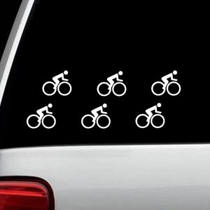 6-Count Bicycle Cyclist Bike Decal Sticker Cycling Art BG 406
