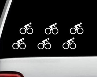 6-Count Bicycle Cyclist Bike Decal Sticker Cycling Art BG 406