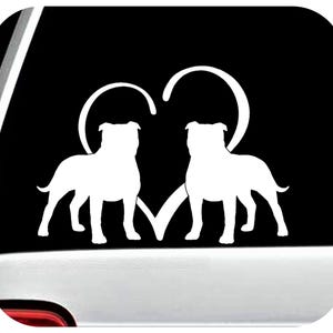 Pit Bull Pitbull Heart Decal Sticker for Car Window