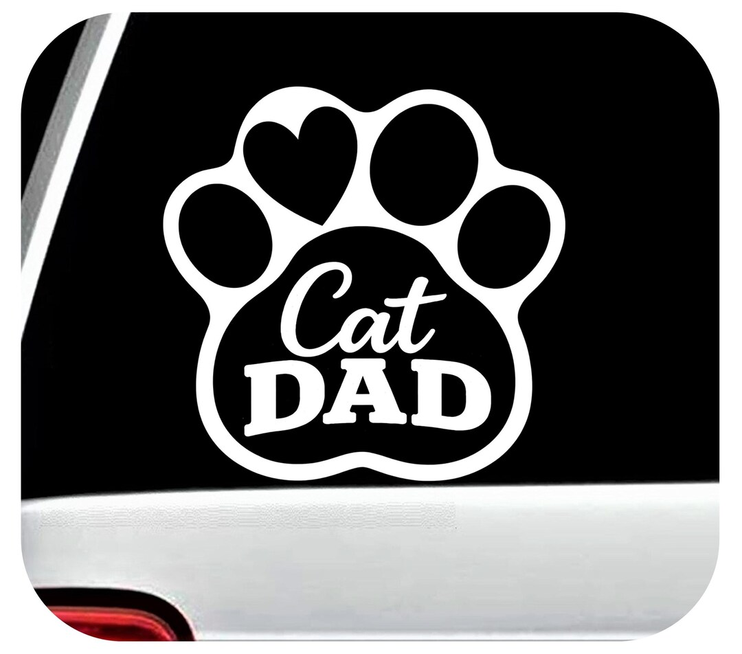 Cat Dad Decal Window Sticker Gift for Cat Daddy - Etsy