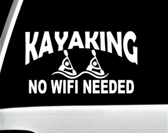 Kayak Vinyl Decal | Kayaking Laptop Car Sticker