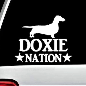 Dachshund Decal for Car Window | Doxie Nation Dog Decal Sticker | B1095