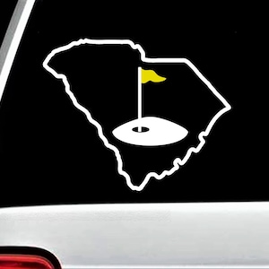 South Carolina Golf Decal for Car Window | SC Golfing Decal Sticker | Golf Decal Accessory | for Car Window | | BG 660