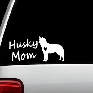 Husky Mom Decal | Husky Dog Breed Decal Sticker for Car Window