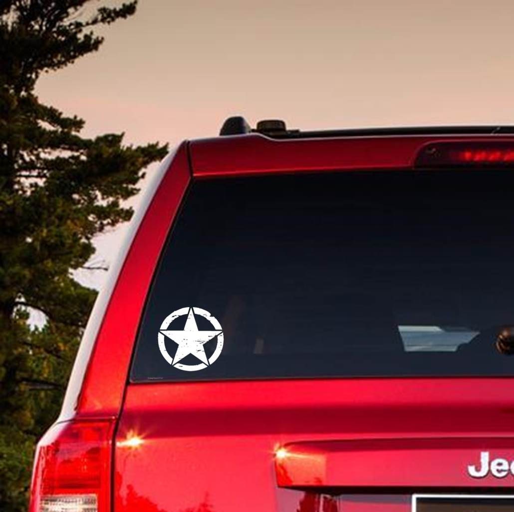 Sticker Star Decrypted Distressed Star Decal Sticker - Etsy