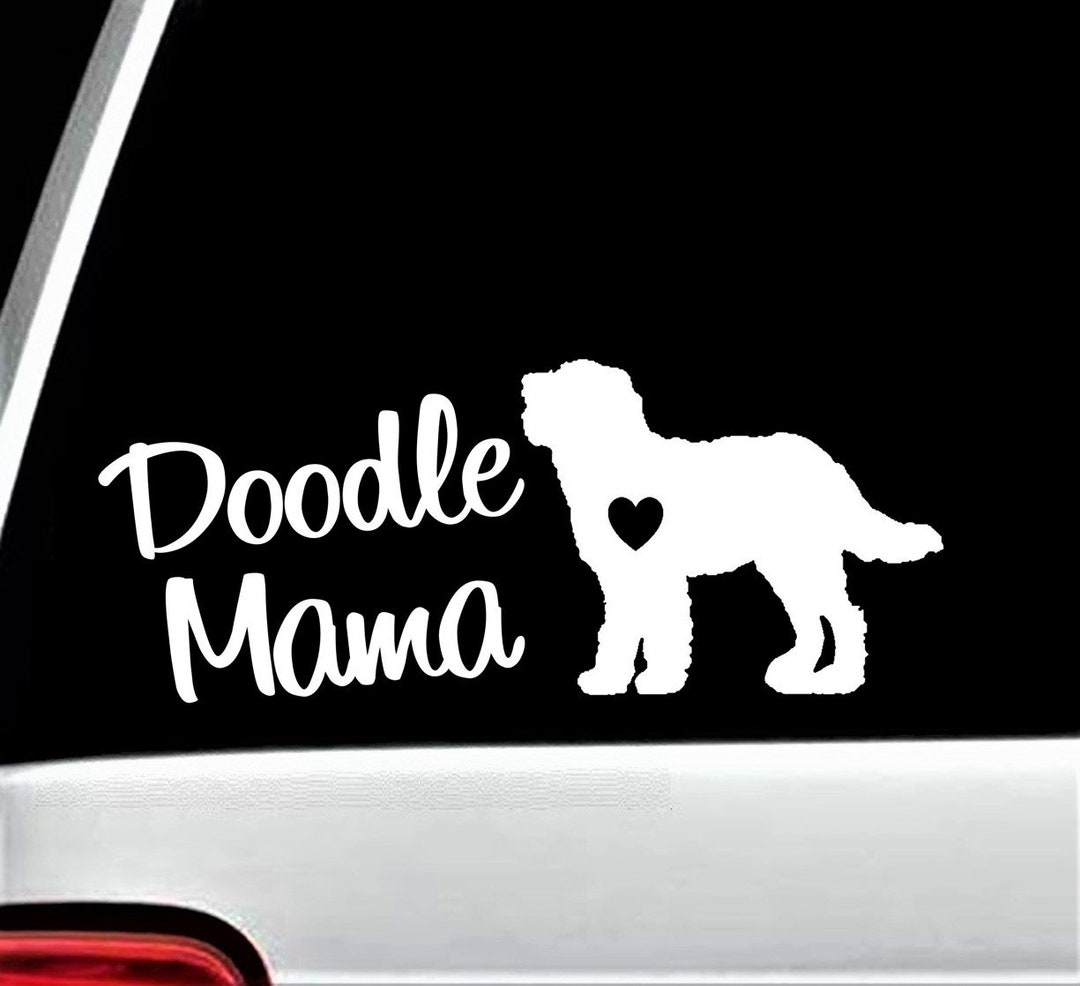 Labradoodle Doodle Mama Decal Sticker for Car Window | Golden Doodle ...