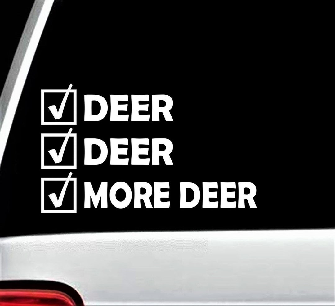 Deer Hunting Decal Sticker for Truck Window | Gift for Hunter | Antlers ...