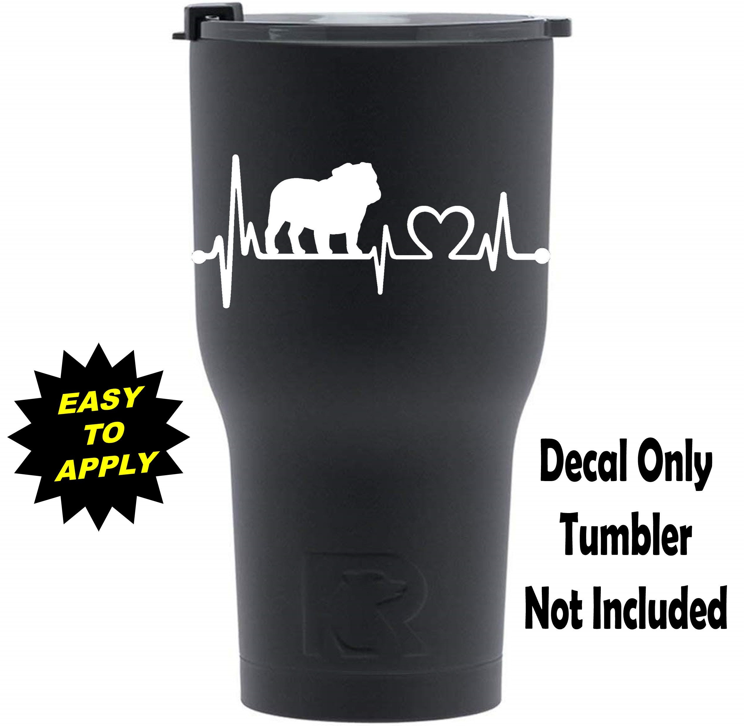 thumbnail image 2 of Schnauzer Heartbeat Lifeline Car Decal Sticker - 8 Inches Wide 2 of 6