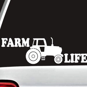 Farm Life Decal | Farming Tractor Decal Sticker for Car Truck Window | Farmer Barn Wall Art | B1023