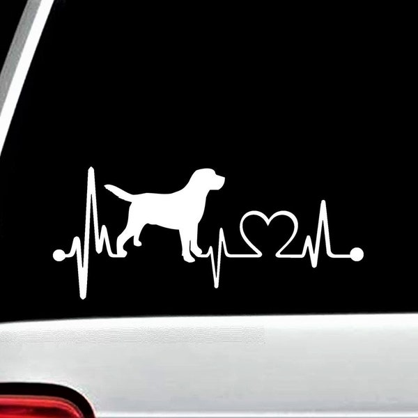 Labrador Retriever Heartbeat Decal Sticker | Lab Decal for Car WIndow | K1003