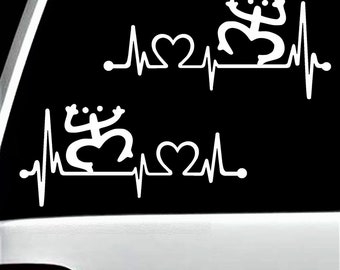 Guy Grl Hker Couple Hkng Heartbeat Lfelne Decal Stcker K1079 - Etsy