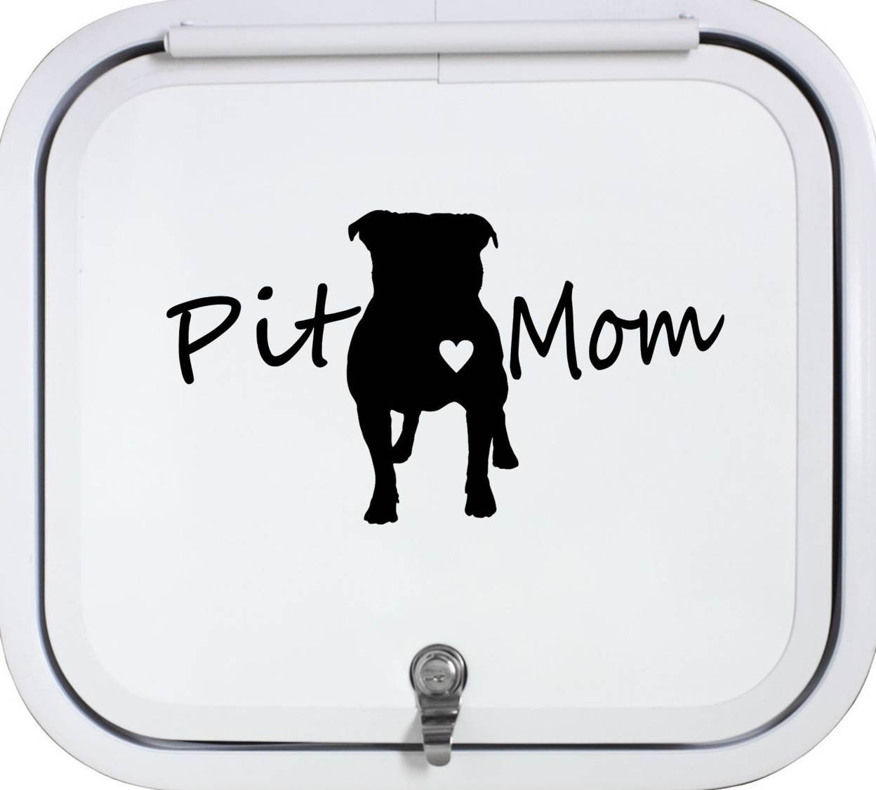 Pit Bull Flop Ear Heartbeat Lifeline Monitor Pitbull Decal Sticker *k1024 Pet