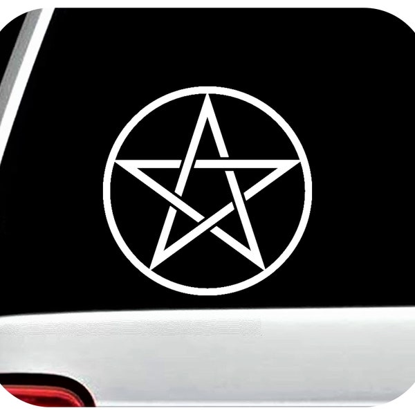 Pentacle Vinyl Decal Sticker for Car Window | 5-Point Star Decal