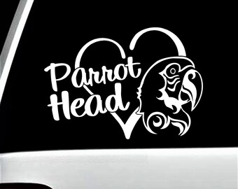 Macaw Parrot Head Decal Sticker for Car Window | Macaw Gifts | Gift for Bird Owner Accessory