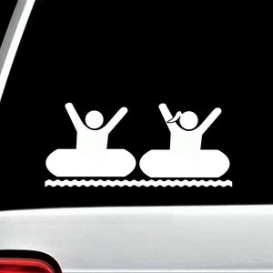 Tubing Guy Girl Decal Sticker for Car Window 8.0 Inch BG 433