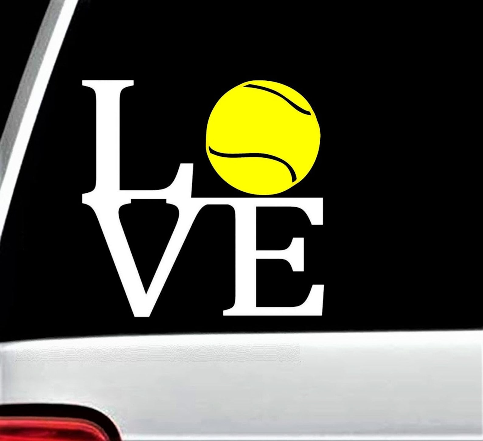 Love Tennis Decal Sticker for Car Window 5 Inch BG 140 Yellow Etsy