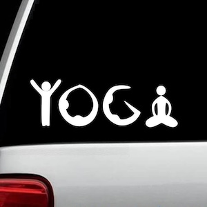 YOGA People Family Decal Sticker for Car Window Namaste Meditation Relaxation