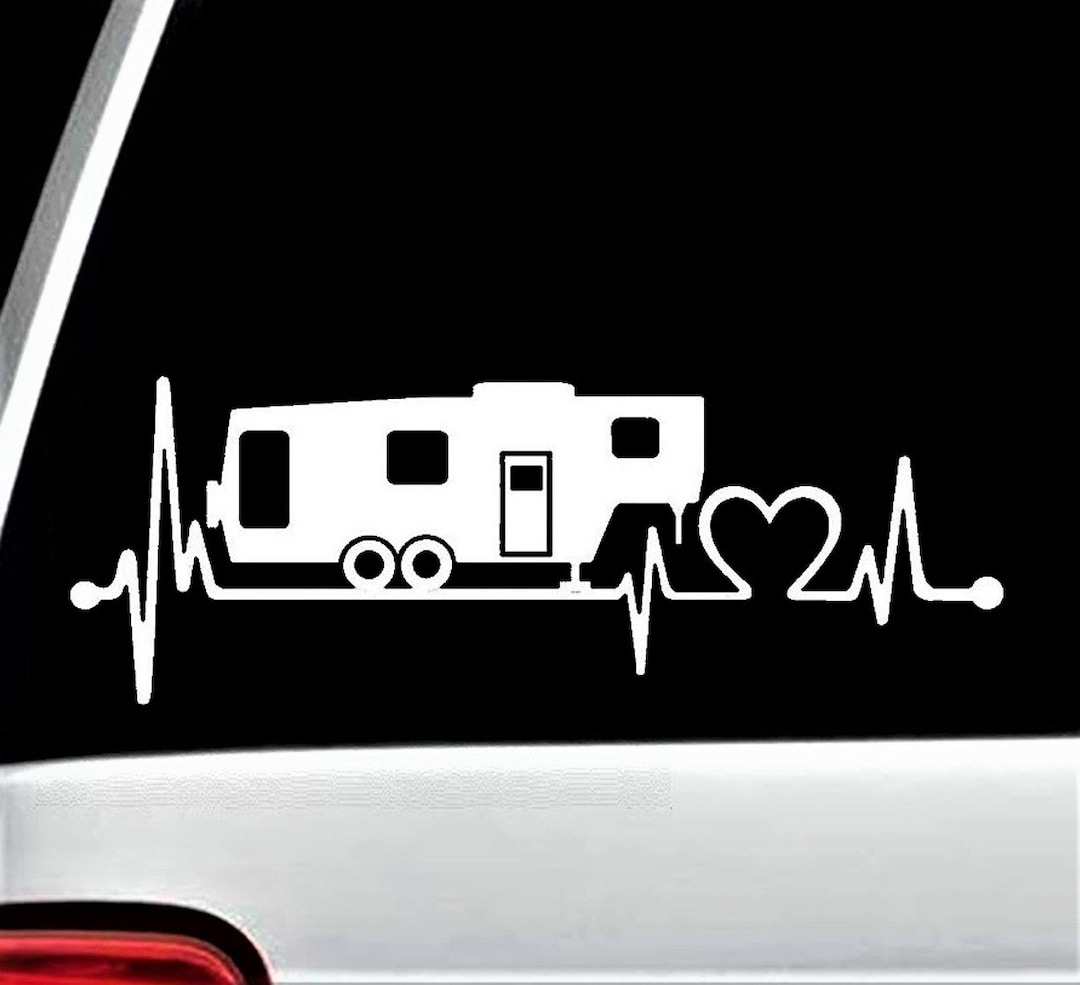 5th Fifth Wheel Camper Travel Trailer Heartbeat Lifeline 8 Inch Decal ...