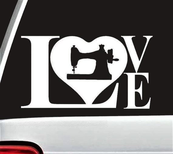 Sewing Machine LOVE Decal Sticker Love to Sew Sewing Room - Etsy