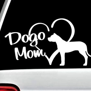 Dogo Mom Decal | Dogo Argentino Mom Dog Decal Dogo Sticker for Car Window | Dogo Mom Gifts