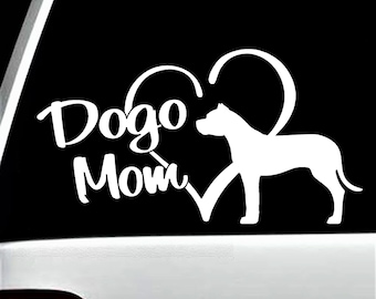 Dogo Mom Decal | Dogo Argentino Mom Dog Decal Dogo Sticker for Car Window | Dogo Mom Gifts