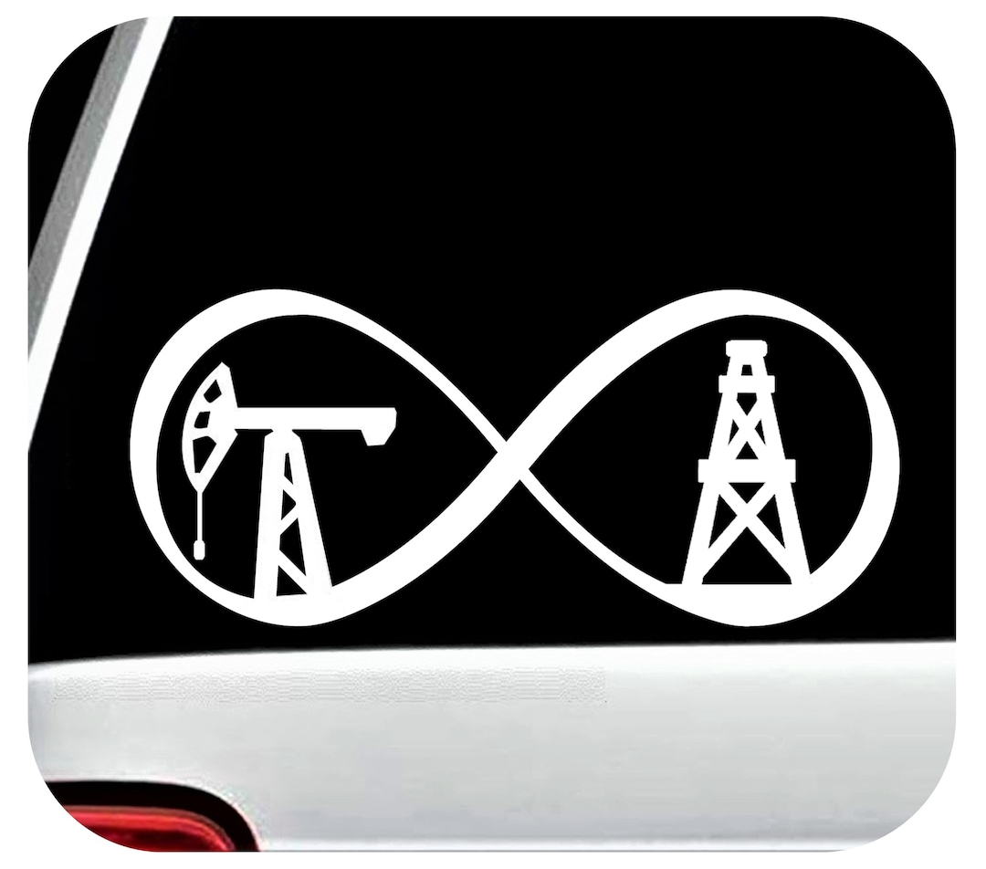 Oilfield Pumpjack Oil Rig Decal Sticker Pumpjack Infinity Decal Sticker