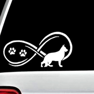 German Shepherd Decal for Car Window | German Shepherd Infinity Decal | Dog Decal Sticker