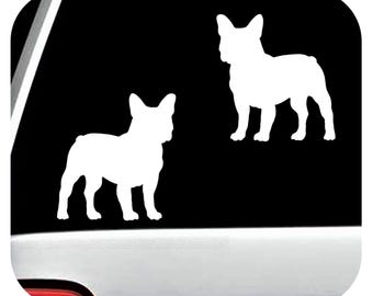 Frenchie French Bulldog Decal Sticker Set for Car Window
