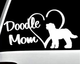 Labradoodle Doodle Mom Decal Sticker for Car Window 8 Inch Labrador Lab BG 786