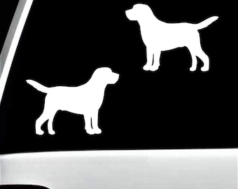 Lab Labrador Retriever Dog Decal Sticker for Car Window 2-Count BG 484