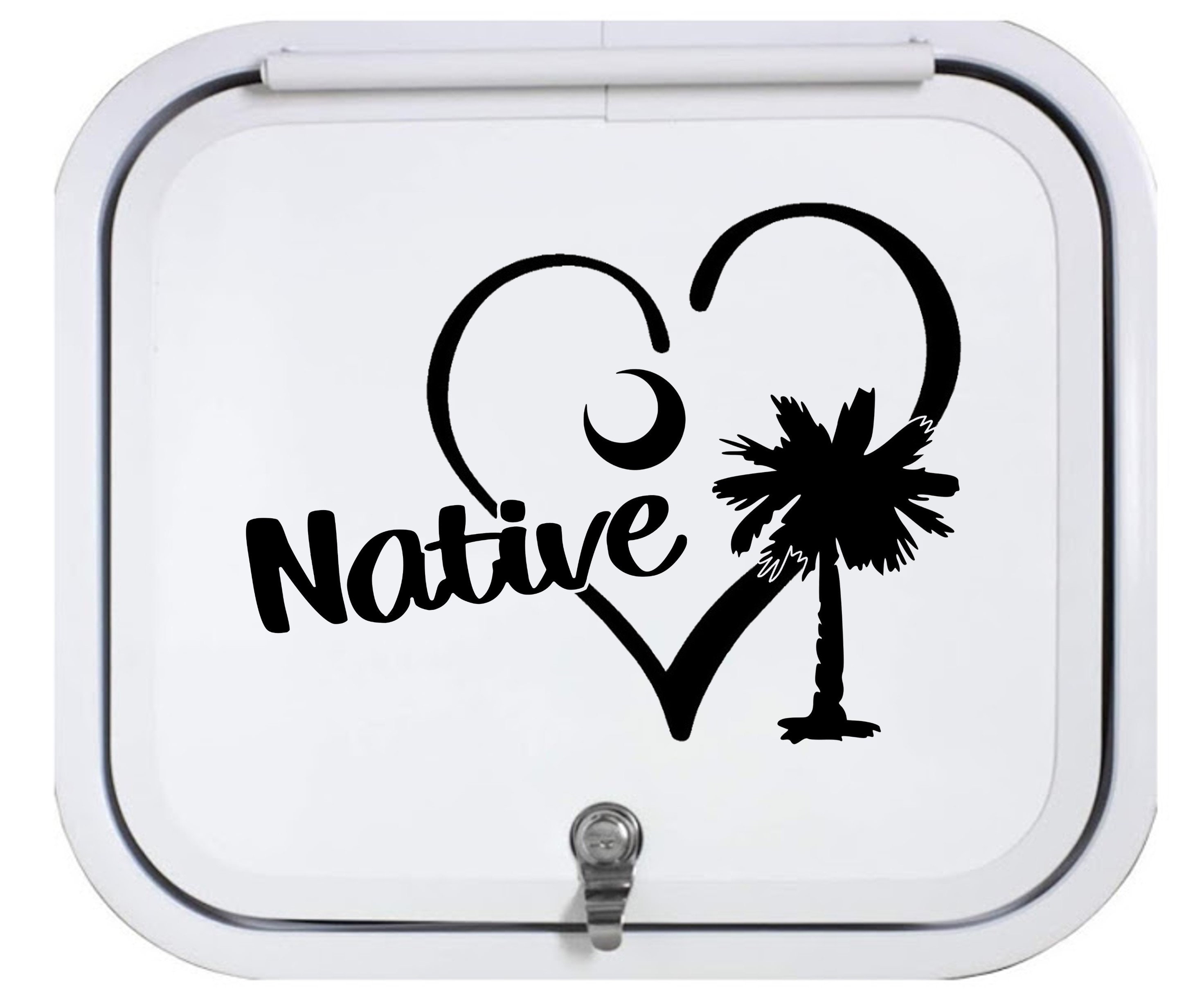 Sc Native Sticker South Carolina Native Palmetto Decal Sticker for Car Window | Beach ...