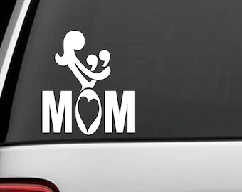 Mother MOM Loves Holding Two Boys Decal Sticker M1120